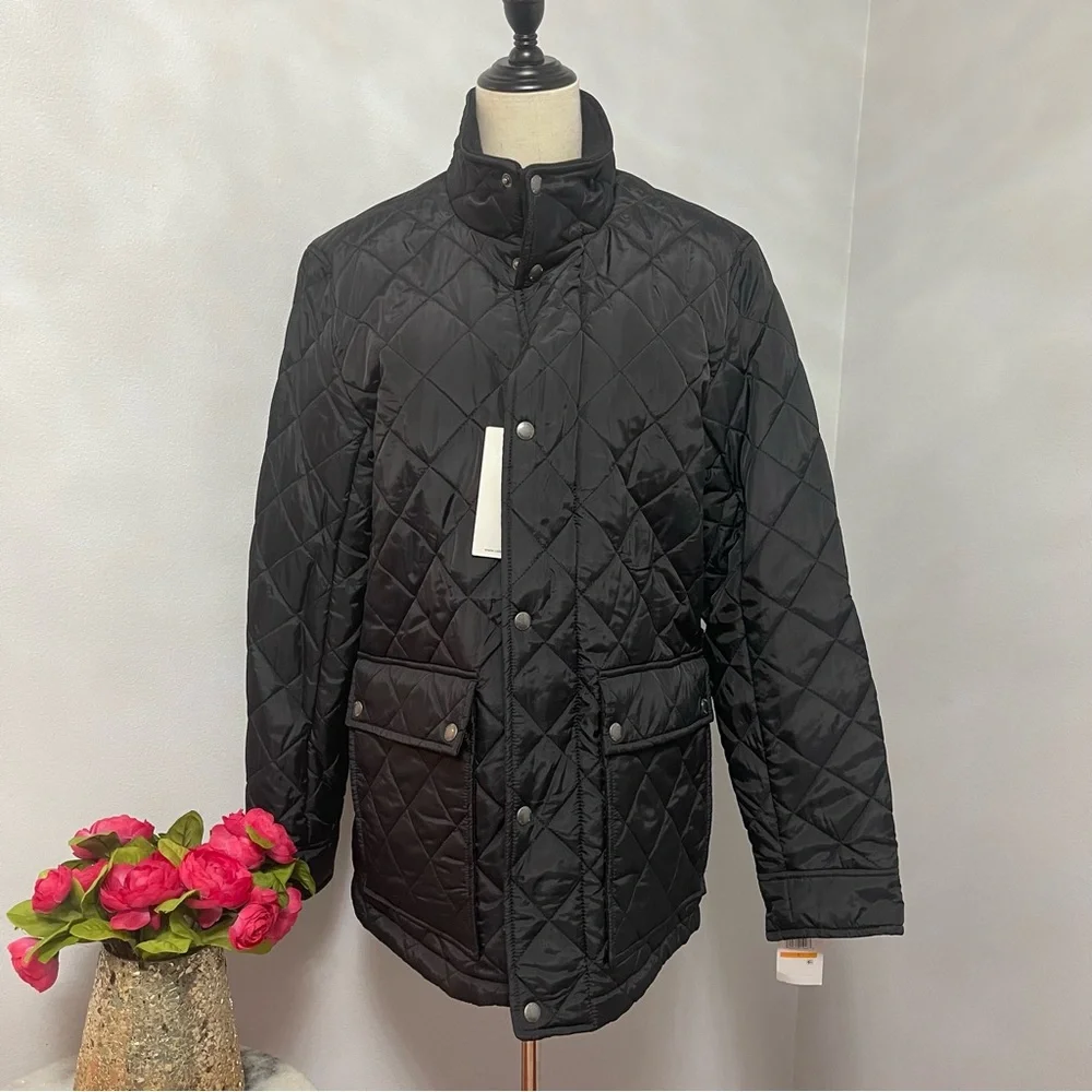 Cole Han Signature Mens Diamond Quilted Jacket- In Black Color- New Tag- Reemoly - Picture 3 of 15
